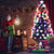 WISH Frosted Green Christmas Tree with Ultra Bright Multicolour LED Fiber Optic Lights