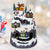 WISH Musical LED Light Snow Covered Christmas Village With Train Resin Snow House Ornament