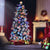 WISH Green Flocked Snow Christmas Tree with Ultra Bright Multicolour LED Lights