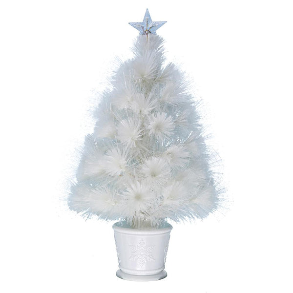 White fibre optic christmas tree deals 3ft